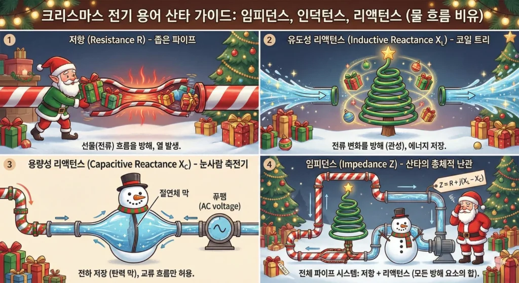 임피던스,인덕턴스,리액턴스(물 흐름 비유)