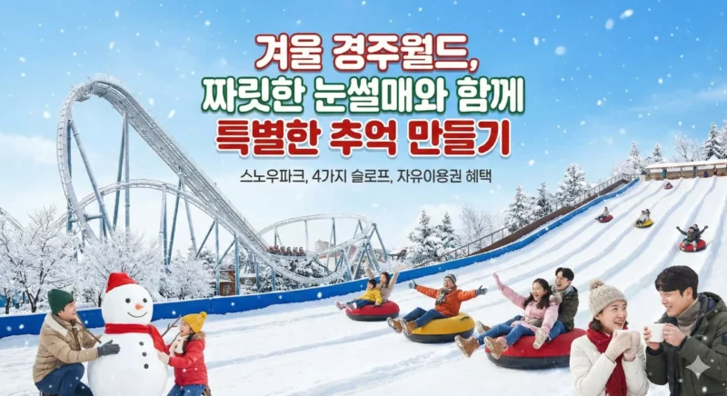 겨울 경주월드, 짜릿한 눈썰매와 함께 특별한 추억만들기