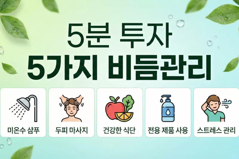 5분 투자 비듬관리 5가지: 청소년·직장인 완벽 해법