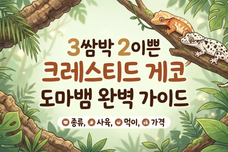 3쌈박 2이쁜 크레스티드 게코 도마뱀 완벽 가이드: 종류, 사육, 먹이, 가격까지