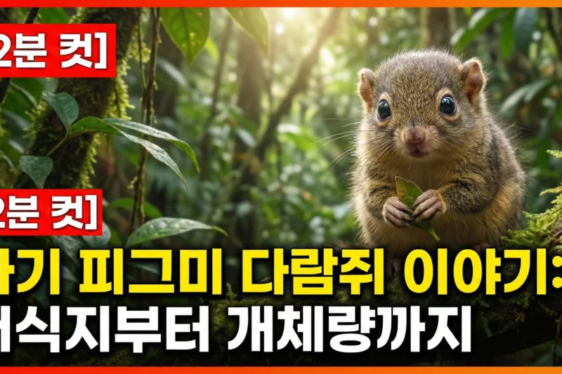 [2분 컷] 아기 피그미 다람쥐 이야기: 서식지부터 개체량까지