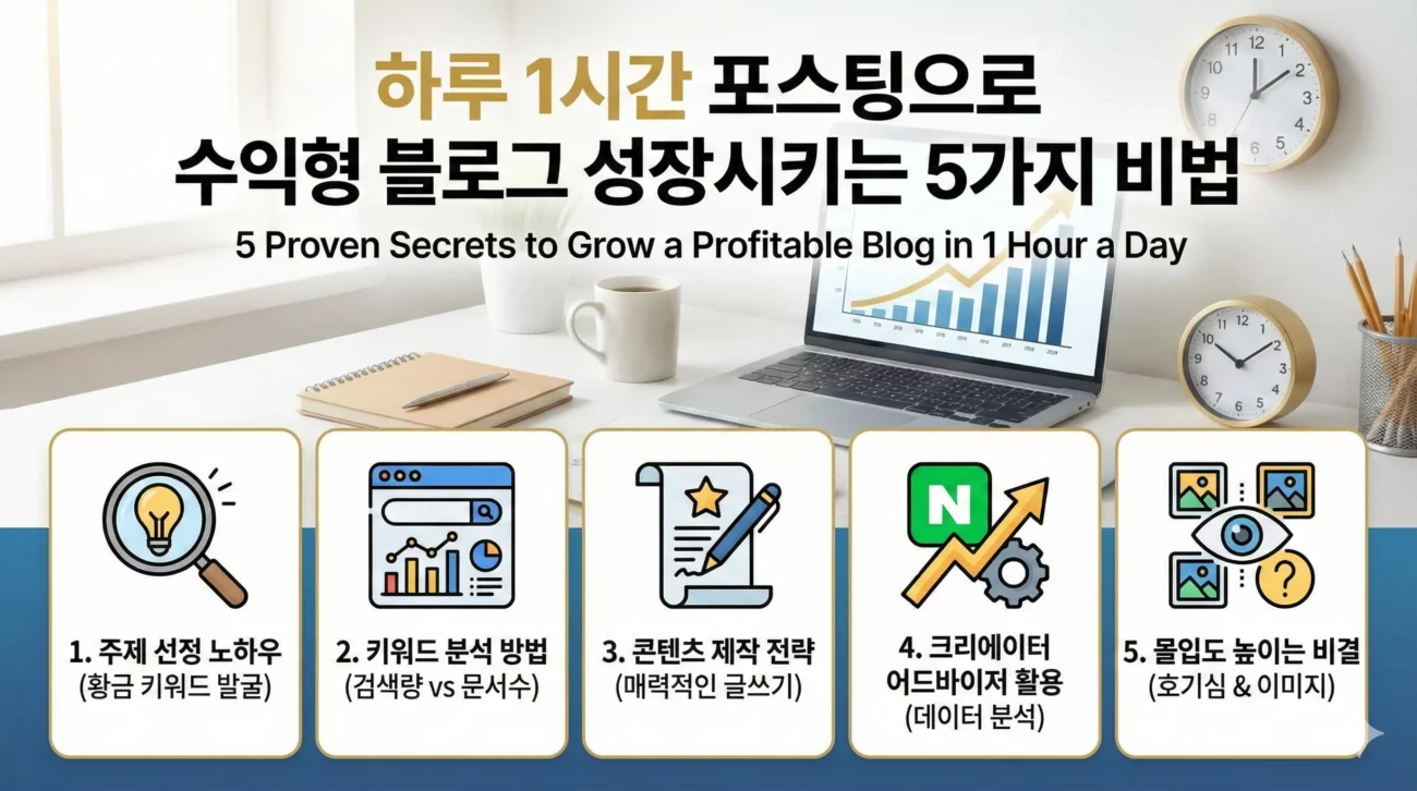 수익형 블로그 성장시키는 5가지 방법