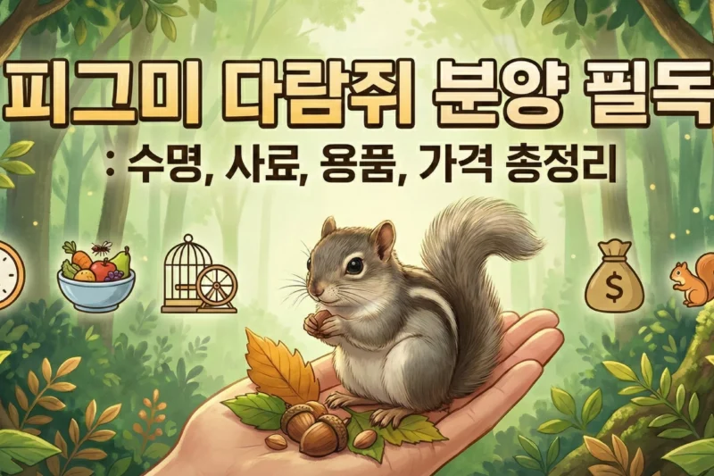 2026년 피그미 다람쥐 분양 전 필독! 수명, 사료, 용품, 가격, 종류 총정리