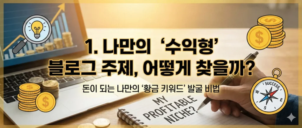 1. 나만의 수익형 블로그 구 주제 어떻게 찾을까?
