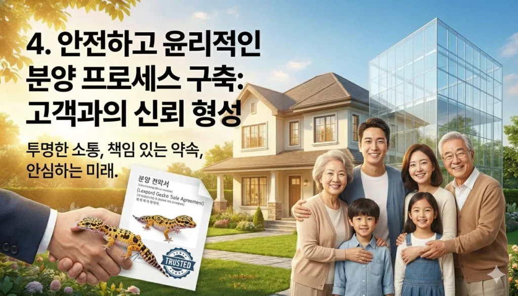 4. 안전하고 윤리적인 분양 프로세스 구축