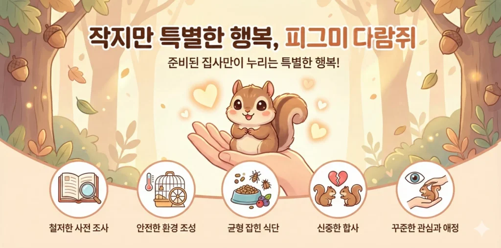 사랑스러운 피그미 다람쥐