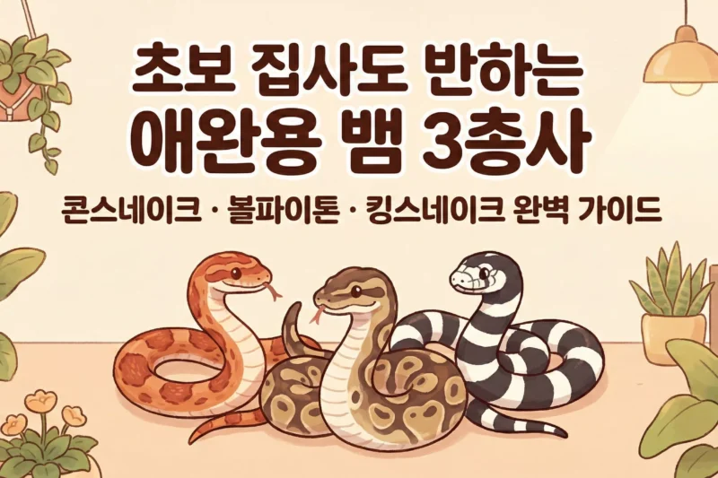 초보 집사도 반하는 애완용 뱀 3총사: 콘스네이크, 볼파이톤, 킹스네이크 완벽 가이드