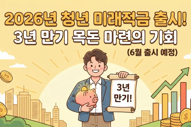 2026년 청년 미래적금 출시 확정! 3년 만기 목돈 마련의 기회 (6월 출시 예정)