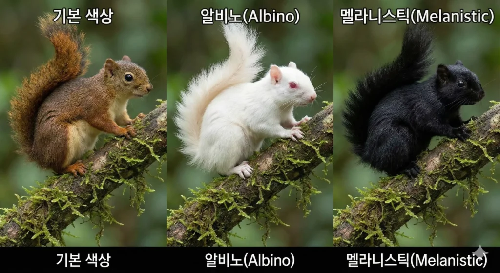 피그미 다람쥐 색상