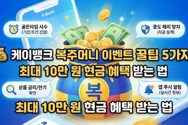 케이뱅크 복주머니 이벤트