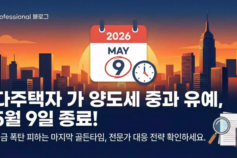 다주택자 양도세 중과 유예