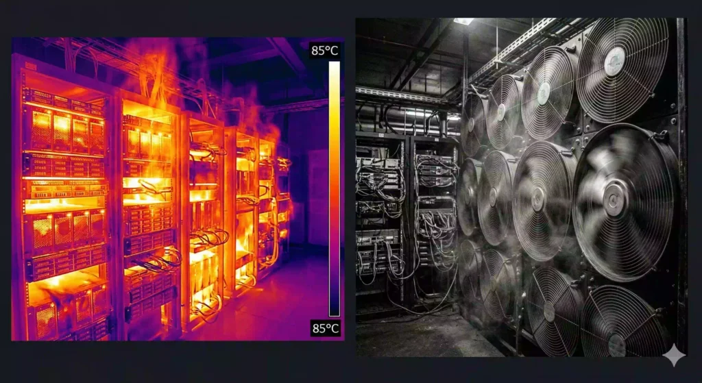 공랙식 방열팬의 단점