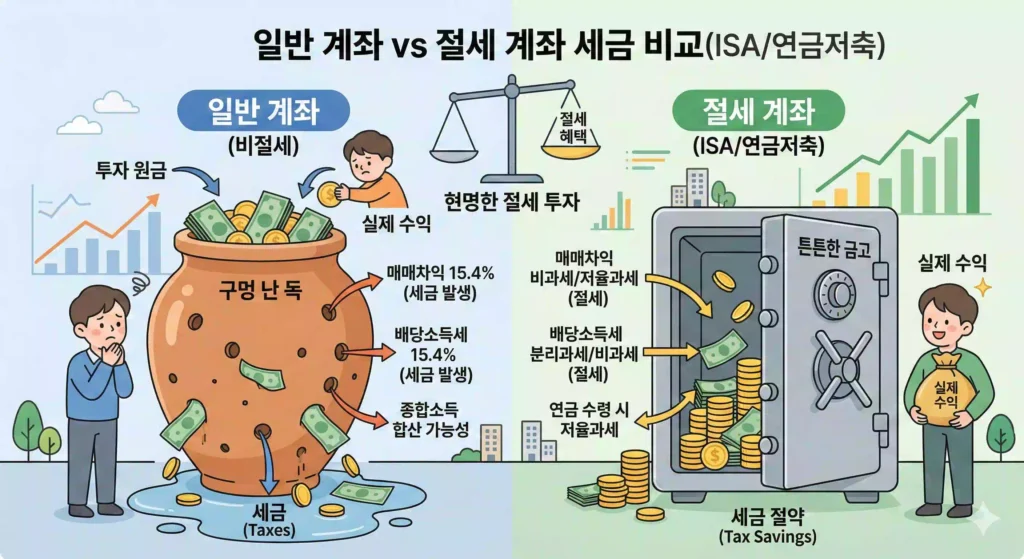 일반계좌 VS 절세계좌 세금 비교